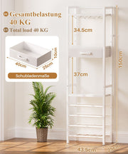 Yorbay Freistehendes Weinregal für 16 Flaschen und 9 Weingläser - YB048-T047A - 12 - yorbiy.com