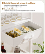 Yorbay Freistehendes Weinregal für 16 Flaschen und 9 Weingläser - YB048-T047A - 14 - yorbiy.com