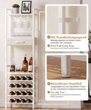 Yorbay Freistehendes Weinregal für 16 Flaschen und 9 Weingläser - YB048-T047A - 15 - yorbiy.com