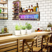 Yorbay LED - beleuchtetes Weinregal aus Holz mit Glashalter - YB021 - D021 - 2 - yorbiy.com