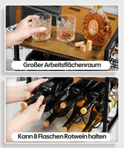 Yorbay Freistehendes Weinregal mit Gläserhalter 5 - yorbiy.com