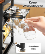 Yorbay Freistehendes Weinregal mit Gläserhalter 6 - yorbiy.com