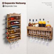 Yorbay LED - beleuchtetes Weinregal aus Holz mit Glashalter - YB021 - D021 - 3 - yorbiy.com