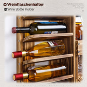 Yorbay Wandmontiertes Weinregal aus Holz mit Glashalter - D03 - 4 - yorbiy.com