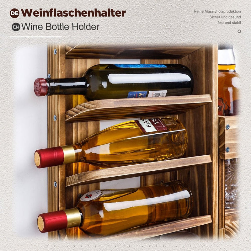 Yorbay LED - beleuchtetes Weinregal aus Holz mit Glashalter - YB021 - D021 - 6 - yorbiy.com