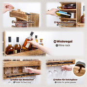 Yorbay LED - beleuchtetes Weinregal aus Holz mit Glashalter - YB021 - D021 - 4 - yorbiy.com