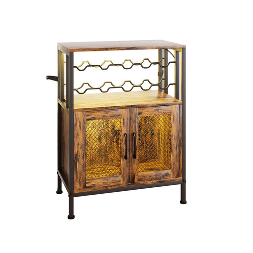 Yorbay Weinschrank mit Flaschenregal, Glashalter und RGB - LED - Beleuchtung - YS023-T102 - 1 - yorbiy.com