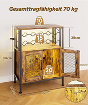 Yorbay Weinschrank mit Flaschenregal, Glashalter und RGB - LED - Beleuchtung - YS023-T102 - 3 - yorbiy.com