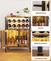 Yorbay Weinschrank mit Flaschenregal, Glashalter und RGB - LED - Beleuchtung - YS023-T102 - 5 - yorbiy.com