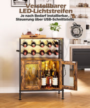 Yorbay Weinschrank mit Flaschenregal, Glashalter und RGB - LED - Beleuchtung - YS023-T102 - 7 - yorbiy.com