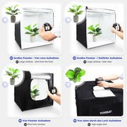 Yorbay Fotostudio 60 x 60 x 60 cm mit dimmbarer LED - Beleuchtung und 4 Hintergrundpapieren - F08A - 4 - yorbiy.com