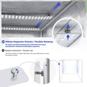 Yorbay Fotostudio 60 x 60 x 60 cm mit dimmbarer LED - Beleuchtung und 4 Hintergrundpapieren - F08A - 3 - yorbiy.com