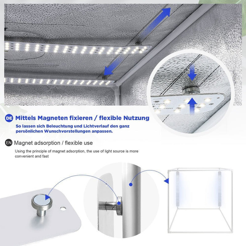 Yorbay Fotostudio 60 x 60 x 60 cm mit dimmbarer LED - Beleuchtung und 4 Hintergrundpapieren - F08A - 3 - yorbiy.com