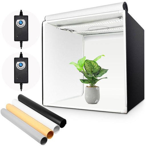 Yorbay Fotostudio 60 x 60 x 60 cm mit dimmbarer LED - Beleuchtung und 4 Hintergrundpapieren - F08A - 1 - yorbiy.com