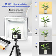 Yorbay Fotostudio 60 x 60 x 60 cm mit dimmbarer LED - Beleuchtung und 4 Hintergrundpapieren - F08A - 5 - yorbiy.com
