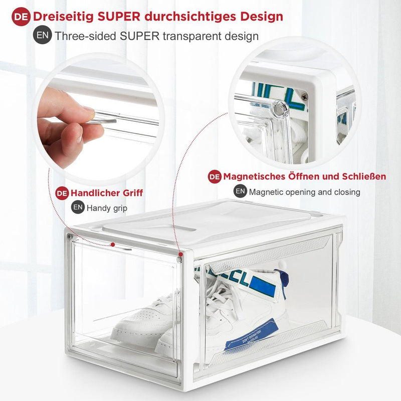 Yorbay Super transparent Schuhbox Schwarz - B57 - 8 - yorbiy.com