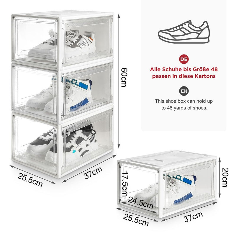 Yorbay Super transparent Schuhbox Schwarz - B57 - 7 - yorbiy.com
