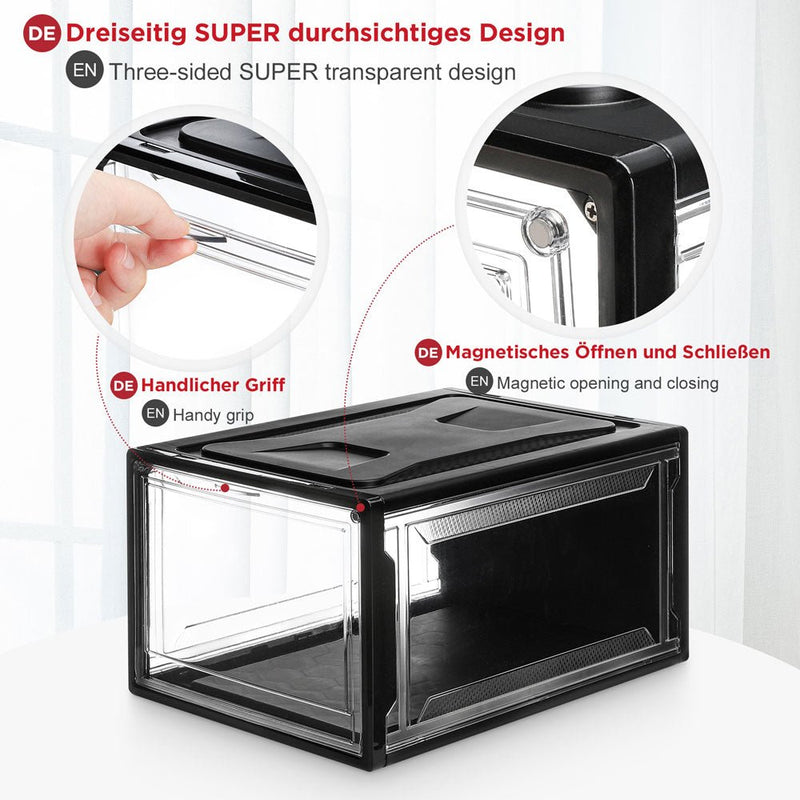 Yorbay Super transparent Schuhbox Schwarz - 2xB57 - 17 - yorbiy.com