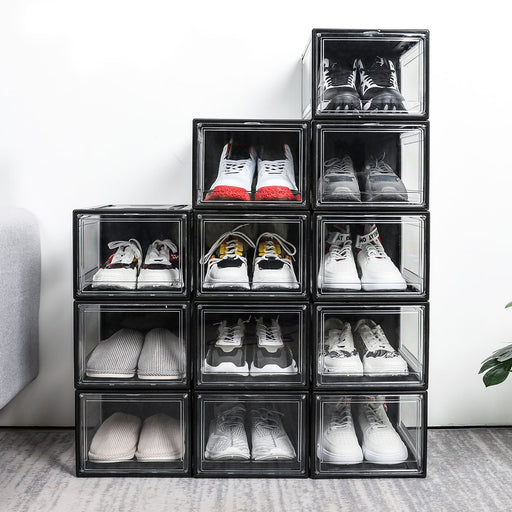 Yorbay Super transparent Schuhbox Schwarz - B57 - 4 - yorbiy.com
