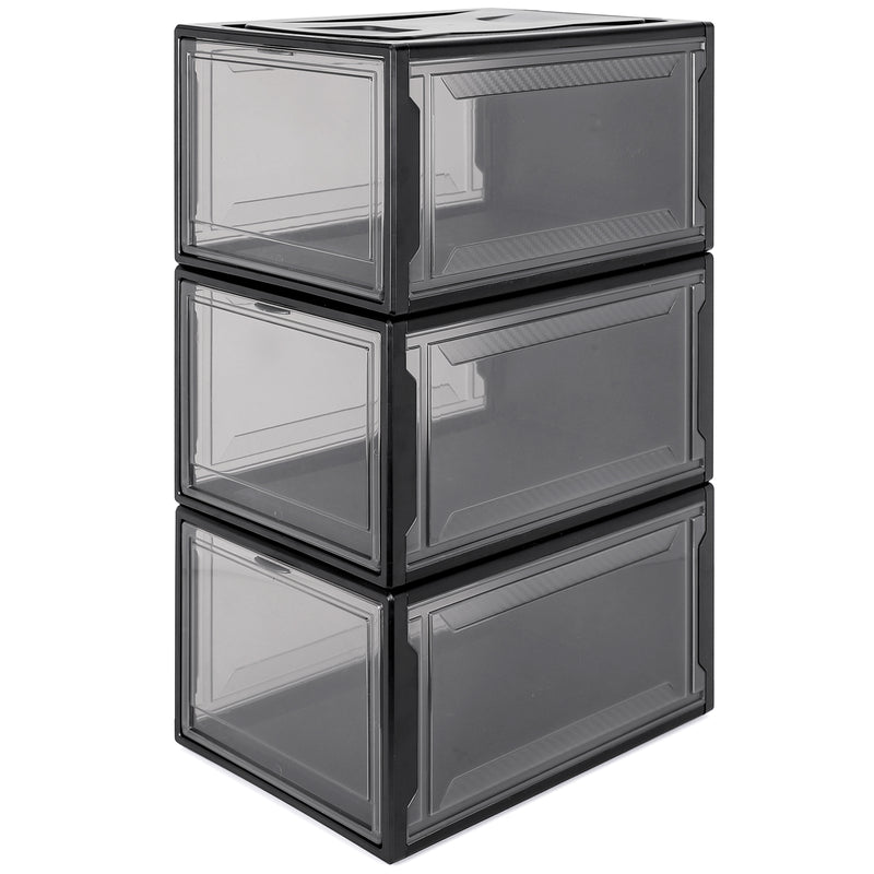 B39 3er Schuhbox Set in Schwarz - yorbiy.com
