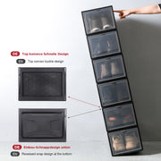 Yorbay 3er Set Schuhbox aus Kunststoff für Schuhe bis Größe 48, schwarz L - B39 - 4 - yorbiy.com