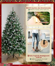 Yorbay künstlicher Weihnachtsbaum mit Schnee und Kiefernzapfen, 120 cm - 240 cm - K185 - 8 - yorbiy.com