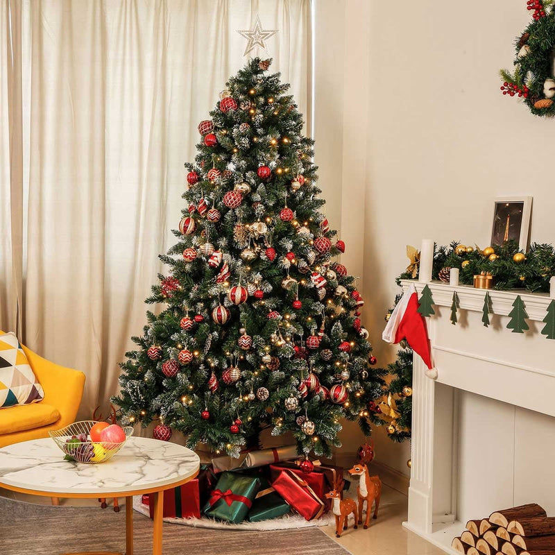 Yorbay künstlich Weihnachtsbaum mit Schnee und Deko - K185 - 2 - yorbiy.com
