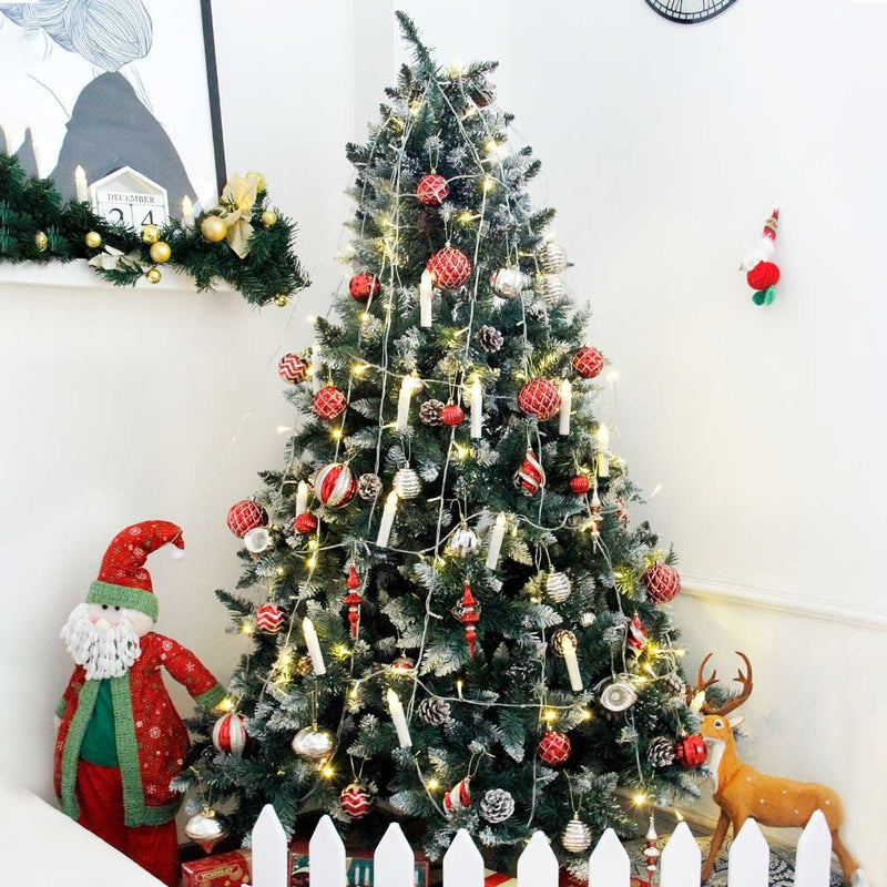 Yorbay künstlich Weihnachtsbaum mit Schnee und Deko - K185 - 9 - yorbiy.com