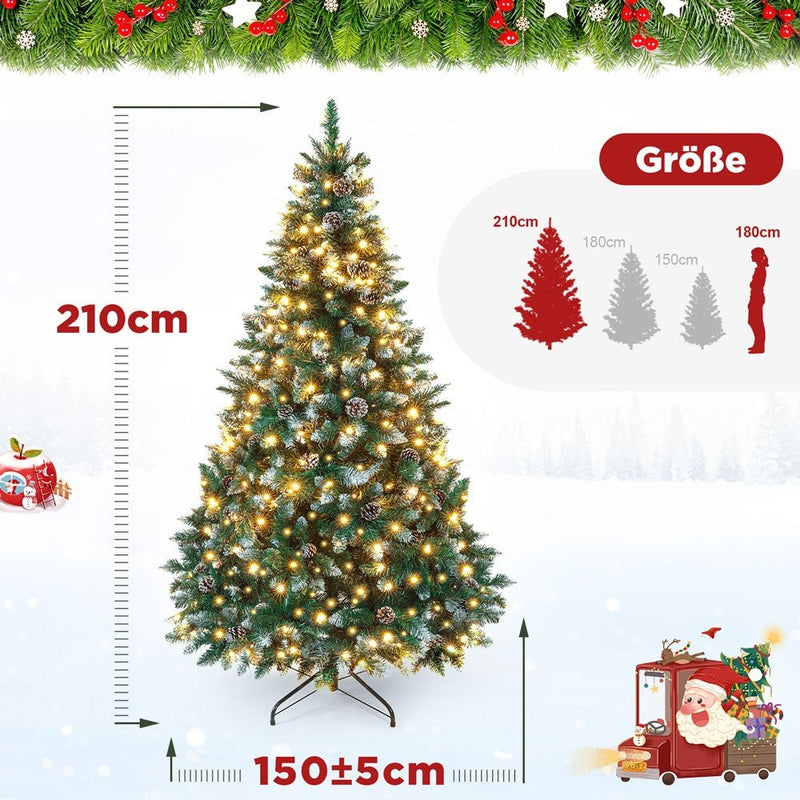 Yorbay künstlicher Weihnachtsbaum mit Beleuchtung, 150 cm, 180 cm und 210 cm - O016A - 7 - yorbiy.com