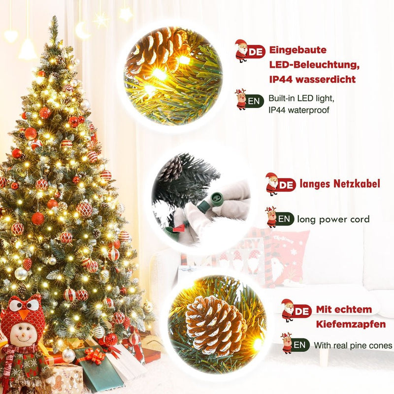 Yorbay künstlicher Weihnachtsbaum mit Beleuchtung, 150 cm, 180 cm und 210 cm - O016A - 4 - yorbiy.com