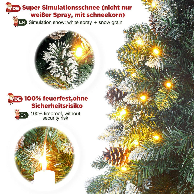 Yorbay künstlicher Weihnachtsbaum mit Beleuchtung, 150 cm, 180 cm und 210 cm - O016A - 3 - yorbiy.com