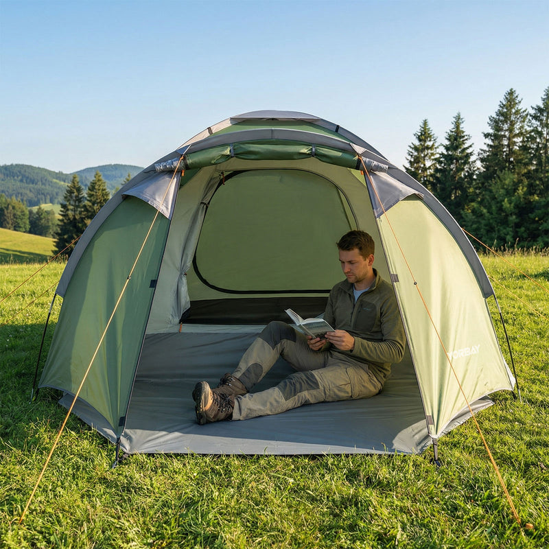 Yorbay 2 - Raum Campingzelt mit Vorraum & Seitentür – PU3000 mm, UV50+ - YP028-W028 - 8 - yorbiy.com